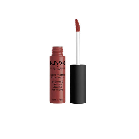 Nyx Soft Matte Lip Cream in Rome, 8ml tube, featuring smooth, matte lipstick application by Jag Couture London-New York