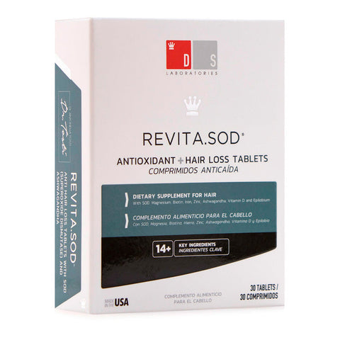 Jag Couture London Revita Sod Antioxidant+ Hair Loss supplement, 30 tablets, for hair health and antioxidant support.
