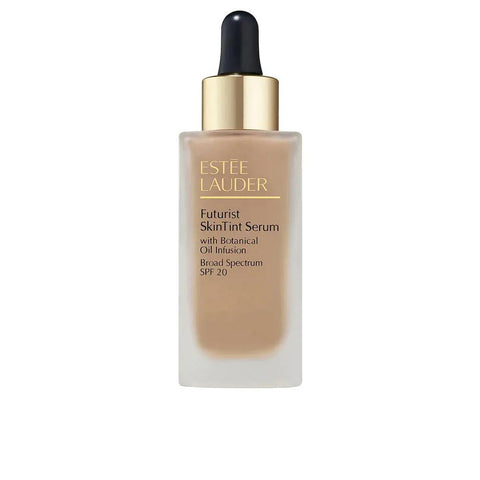 Estée Lauder Futurist Skintint Serum SPF20 in shade 2C, 30ml bottle, with product details visible in the image