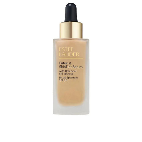 Estée Lauder Futurist Skintint Serum SPF20 in 30ml bottle, with a sleek design and the product label visible.