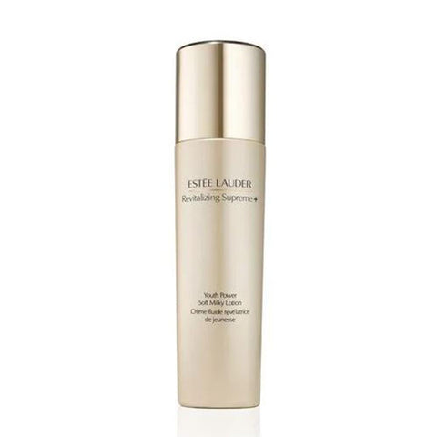 Estée Lauder Revitalizing Supreme Soft Milky Lotion in 100ml bottle, featuring smooth, milky texture and elegant packaging.