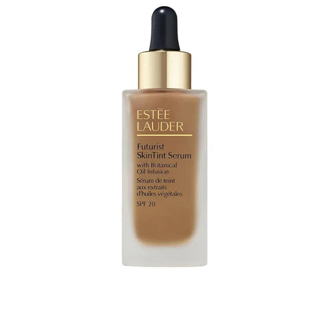 Estée Lauder Futurist Skintint Serum SPF20 30ml in shade 4N, lightweight tinted serum with sun protection, shown in a sleek bottle.