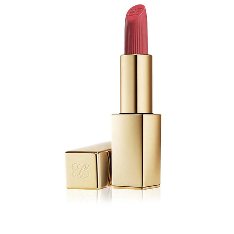 Estée Lauder Pure Color Creme Lipstick Bois De Rose in 3.5g with smooth, creamy lipstick bullet in a sleek black tube.