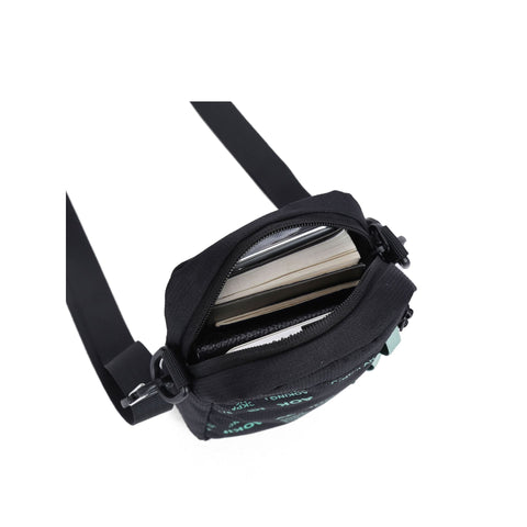 Black Aoking XK3050-11 handbag by Jag Couture London New York, featuring sleek leather design with silver hardware accents.