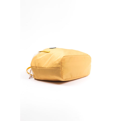 Yellow Byblos 651401_009 handbag by Jag Couture London - New York with smooth leather and gold-tone hardware.