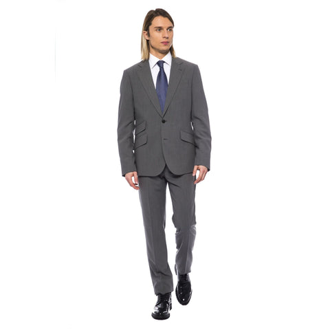 Jag Couture London New York billionaire blazer in light grey, tailored fit with lapel collar and front button closure.
