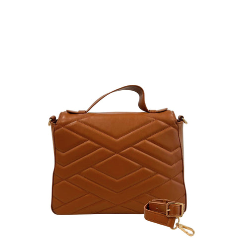 Cristinaeffe CF24FW025_CUOIO leather handbag by Jag Couture London - New York, featuring sleek design and gold hardware.