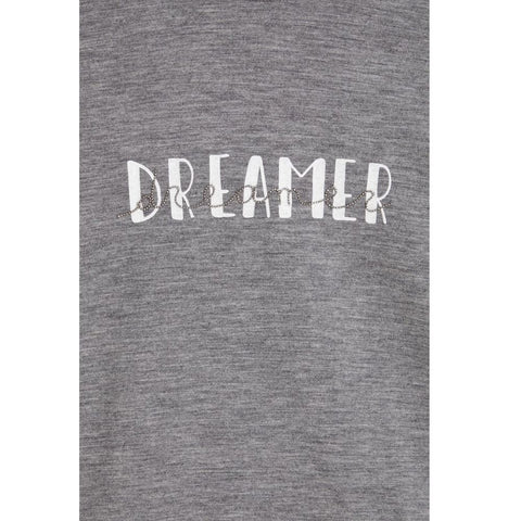 Gray Elastane T-Shirt