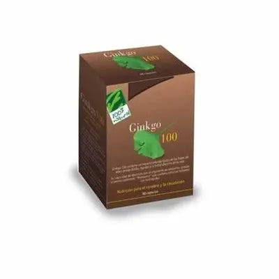 Bottle of 100% Natura Ginkgo dietary supplement capsules by Jag Couture London New York, featuring 60 caps in the image.