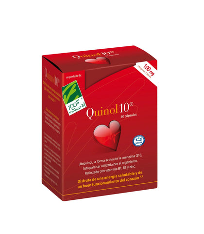 Jar of 100% Natura Quinol 10 capsules by Jag Couture London New York, showing the supplement bottle with label details.