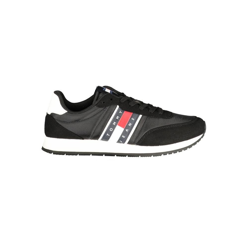 Black Polyurethane Men Sneaker