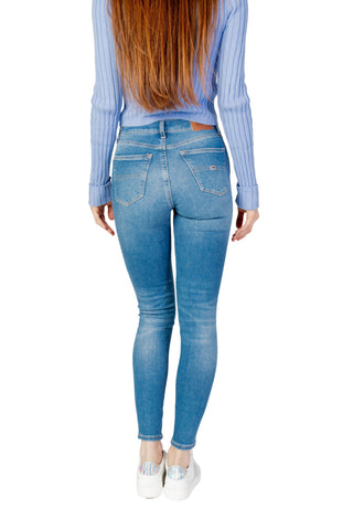 Blue Cotton Skinny Jeans