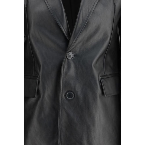 Black Calf Leather Bos Taurus Leather Jacket