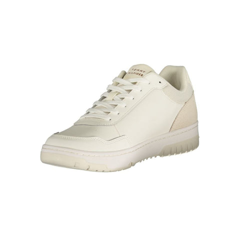 White Polyurethane Men's Sneaker