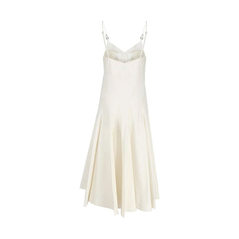 White Cotton Casual Dress