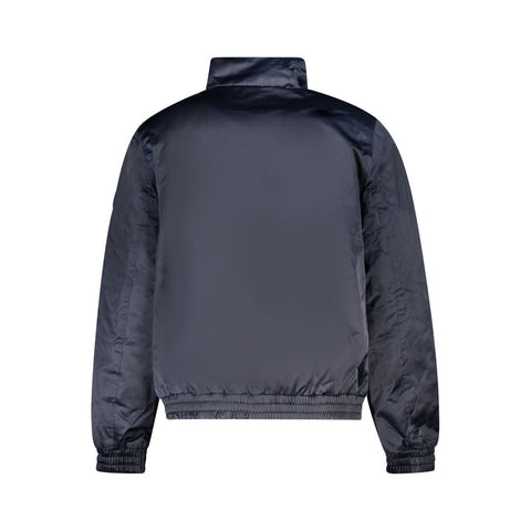 Blue Polyester Men Jacket