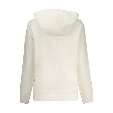 White Cotton Women Sweatshirt