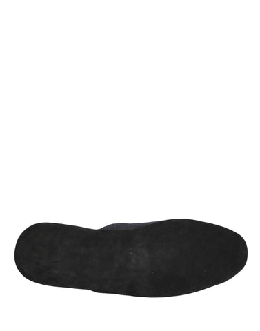 Dark Navy Wool Cotton Red Chevron Slippers Shoes