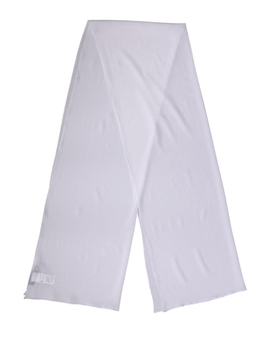 White Silk Neck Wrap Shawl Stole 200cm x 64cm  Scarf