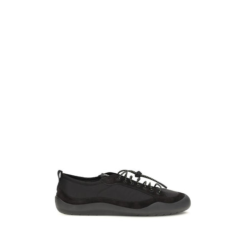 Black Fabric Athletic Sneakers