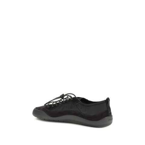 Black Fabric Athletic Sneakers