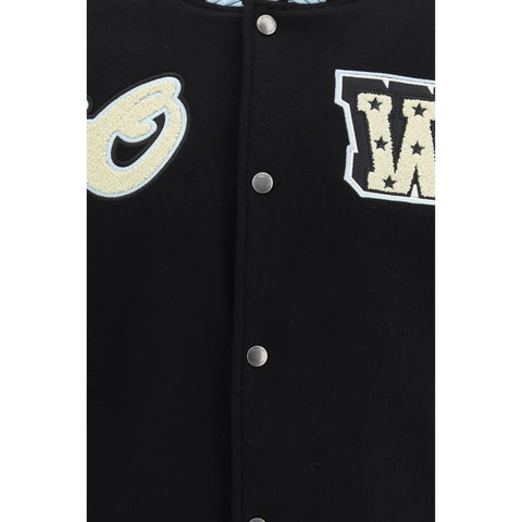 Black Wool Oves Aries Bomber