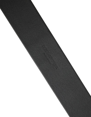 Men Black Classic Leather Metal Buckle Belt