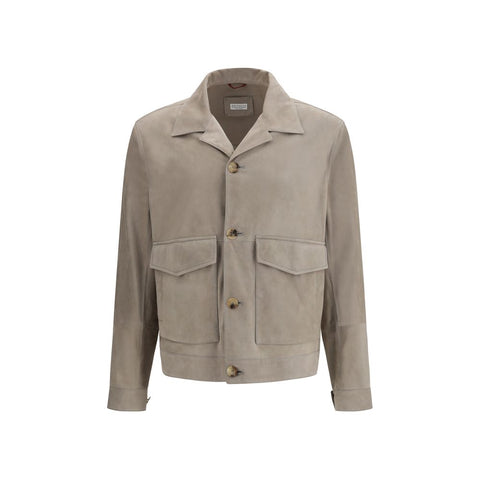 Bicolor Calf Leather Bos Taurus Leather Jacket