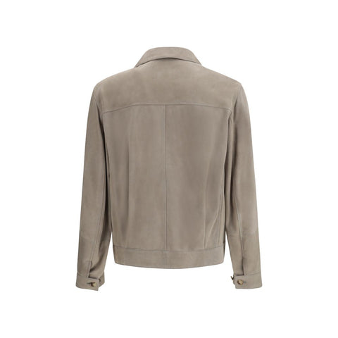 Bicolor Calf Leather Bos Taurus Leather Jacket