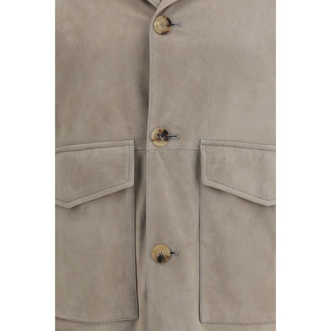 Bicolor Calf Leather Bos Taurus Leather Jacket