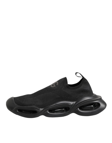 Black Slip On Wave Low Top Sneakers Shoes