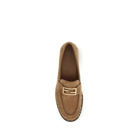 Brown Lamb Ovis Aries Slip-On Loafers