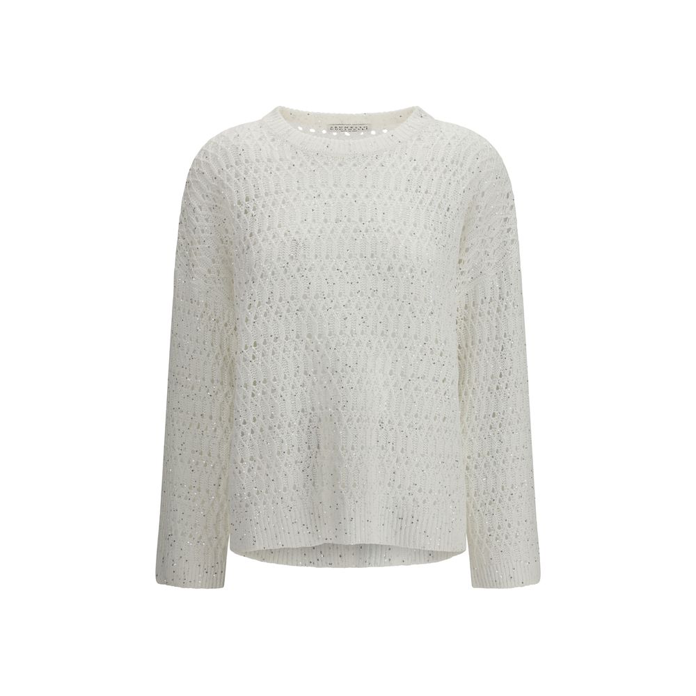 White Silk Sweatshirt