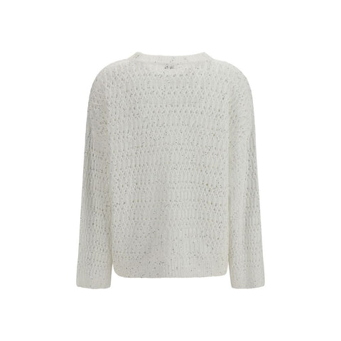 White Silk Sweatshirt