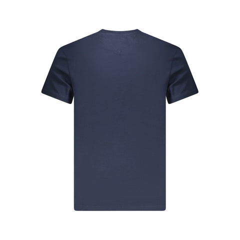 Blue Cotton Men T-Shirt