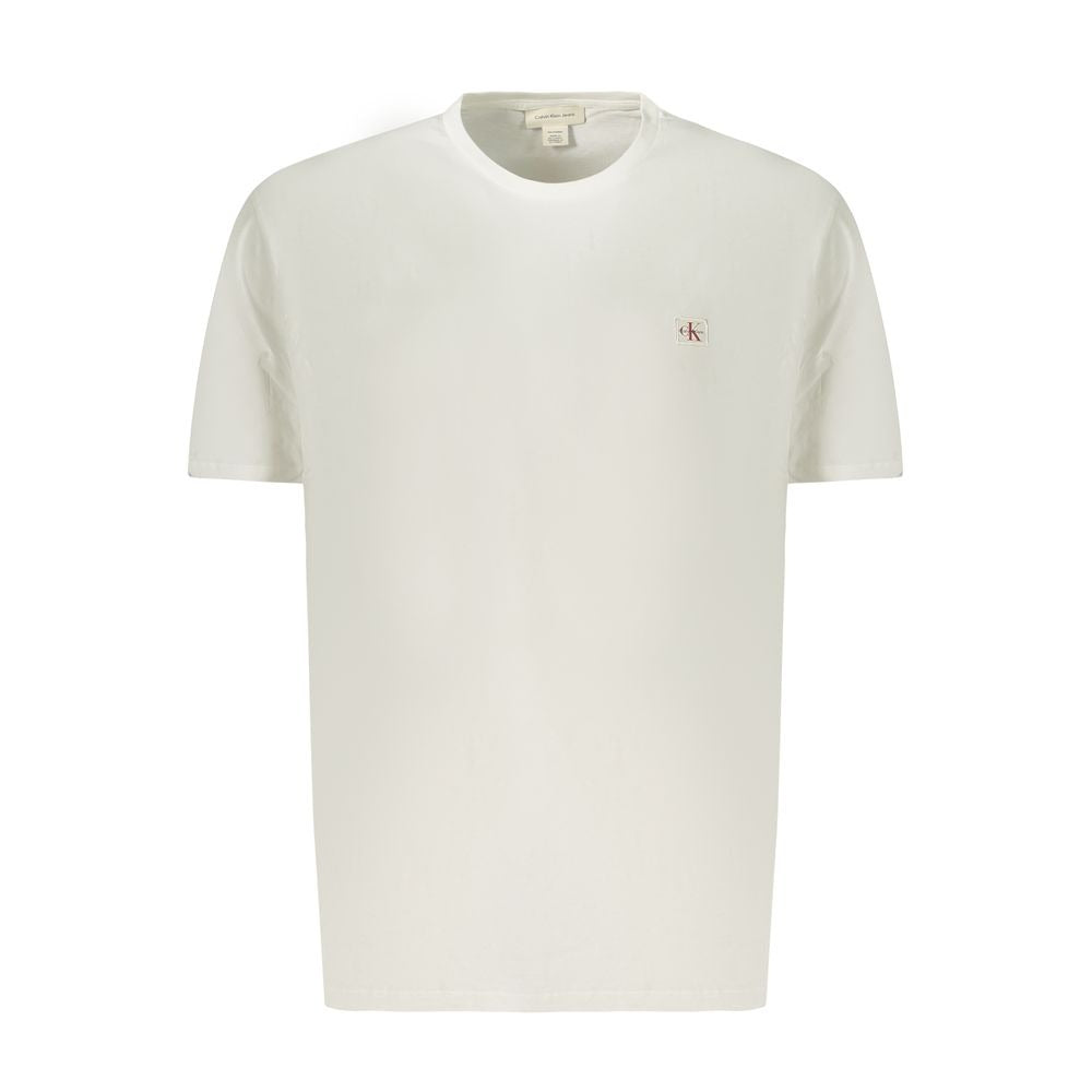 White Cotton Men T-Shirt