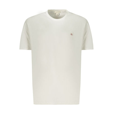 White Cotton Men T-Shirt