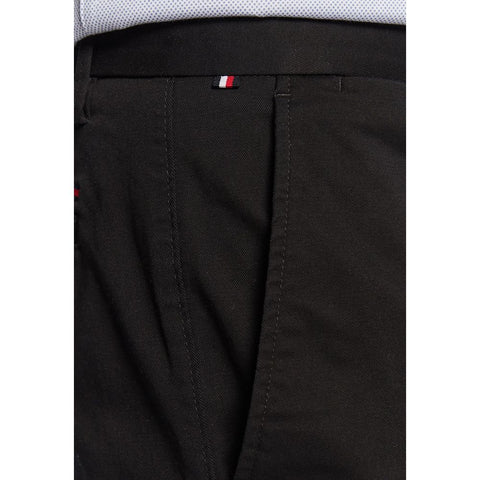 Black Recycled Cotton Casual Pants