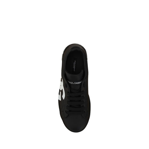 Black Calf Leather Bos Taurus Sneakers
