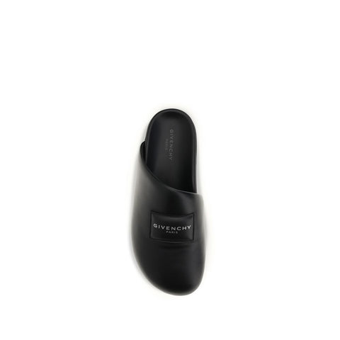 Black Calf Leather Bos Taurus Mules