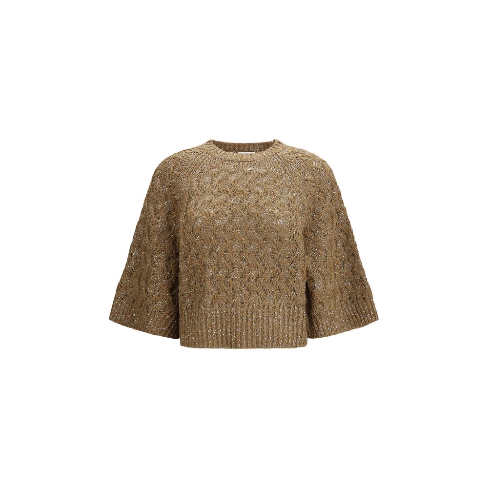 Beige Silk Sweatshirt
