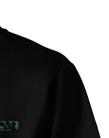 Black Have Fun Embellished Crew Neck T-shirt