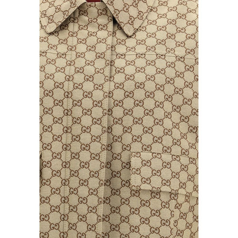 Beige Cotton Bomber