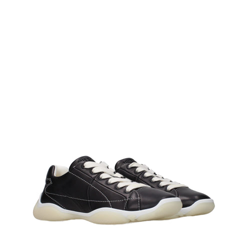 Black Leather Sneakers