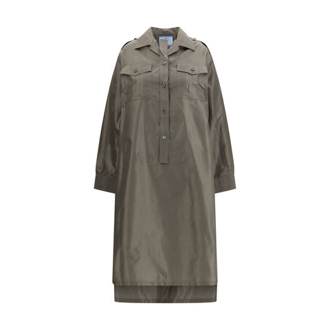 Bicolor Silk Casual Dress