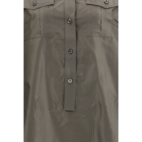 Bicolor Silk Casual Dress