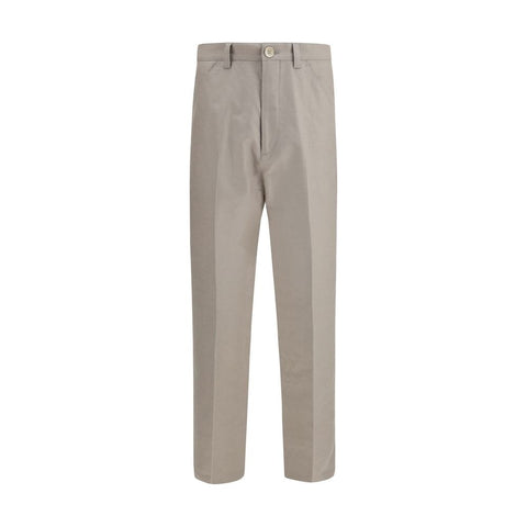 Beige Cotton Dress Pants