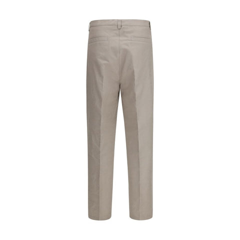 Beige Cotton Dress Pants