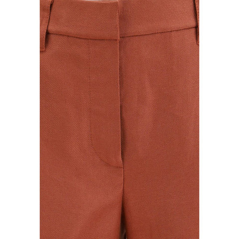 Multicolor Linen Casual Pants