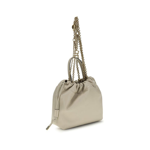 Beige Lamb Ovis Aries Shoulder Bag